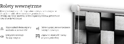 Kamenné kostky v podobě zatemňovací rolety na okno