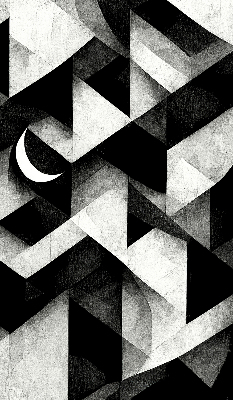 Roleta zatemňovací s motivem trojúhelníků v abstraktním stylu