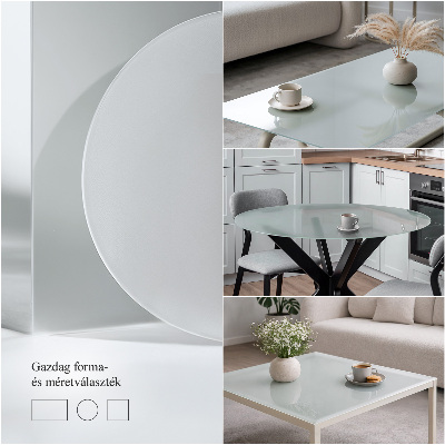 Deska stolu čtvercová Průsvitná