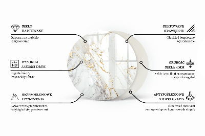 Deska stolu kulatá s potiskem Elegantní jednolitá černá
