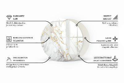 Deska stolu kulatá s potiskem Elegantní jednolitá černá