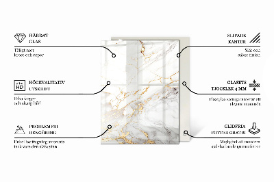Deska stolu obdélníková Mramorové žilky v designu