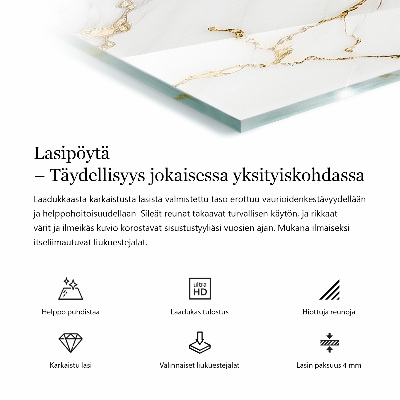 Deska stolu obdélníková s potiskem Stylový mramorový vzor