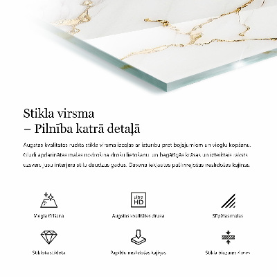 Deska stolu obdélníková s potiskem Stylový mramorový vzor