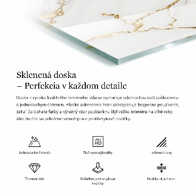 Deska stolu obdélníková s potiskem Stylový mramorový vzor