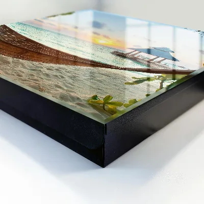 Designová skříňka na klíče s motivem plážového relaxu