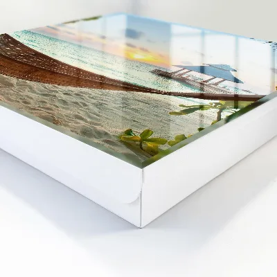 Designová skříňka na klíče s motivem plážového relaxu