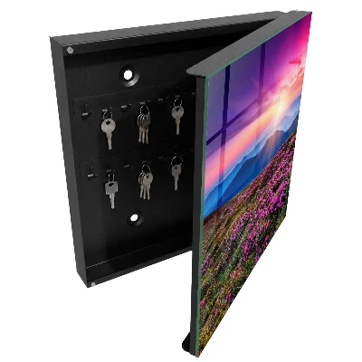 Designová skříňka na klíče s motivem horské ráno