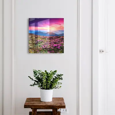 Designová skříňka na klíče s motivem horské ráno