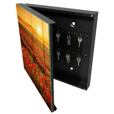 Designová skříňka na klíče s motivem makových polí