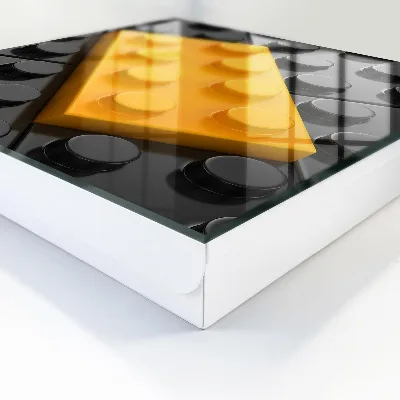 Designová skříňka na klíče ve žlutém provedení kostka
