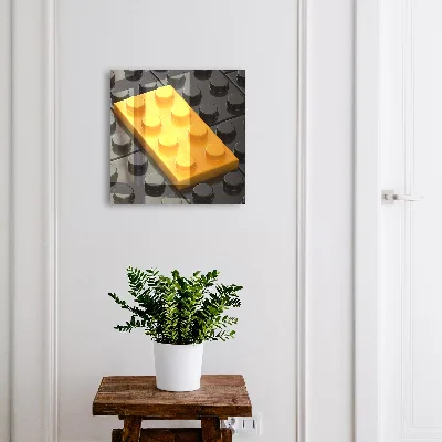 Designová skříňka na klíče ve žlutém provedení kostka