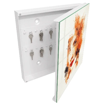 Krabička na klíče s motivem ženského akvarelu