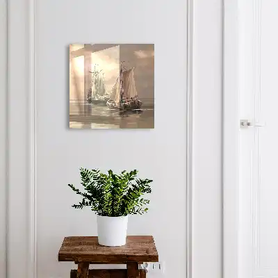 Designová skříňka na klíče Mořské plachetnice