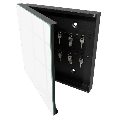 Designová skříňka na klíče v černé barvě
