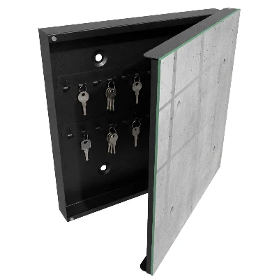 Designová skříňka na klíče v dekoru syrového betonu