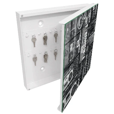 Krabička na klíče s motivem hudební nostalgie