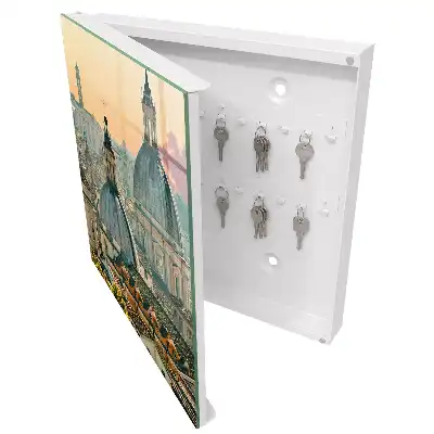 Designová skříňka na klíče Městské panorama