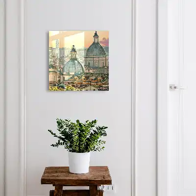 Designová skříňka na klíče Městské panorama