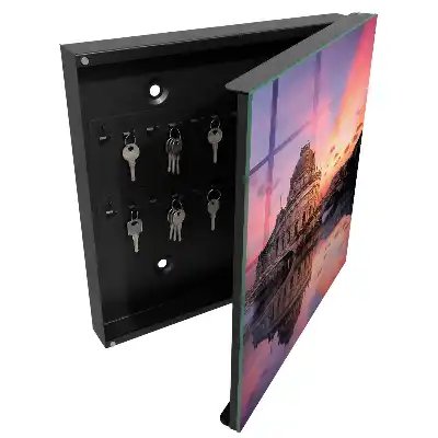 Designová skříňka na klíče Městský západ