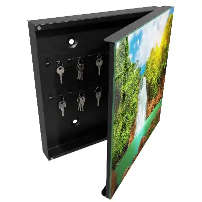 Designová skříňka na klíče Tropický vodopád
