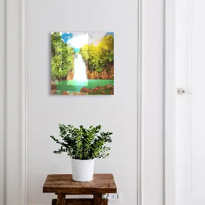 Designová skříňka na klíče Tropický vodopád