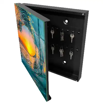 Designová skříňka na klíče Vlna západ