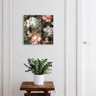 Designová skříňka na klíče Přírodní květiny