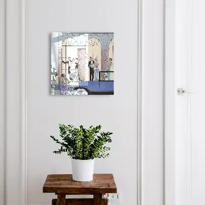 Designová skříňka na klíče Modrá slavnost