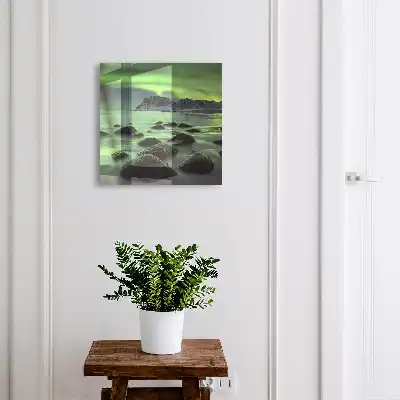Designová skříňka na klíče Polární záře