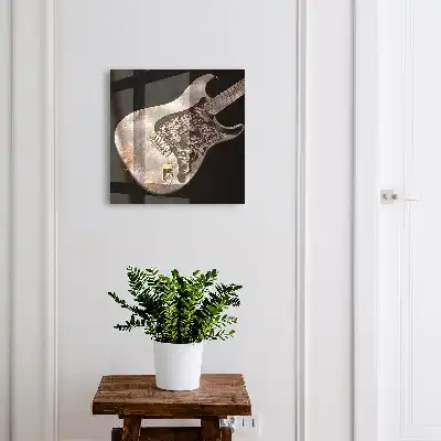 Designová skříňka na klíče Mechanická kytara