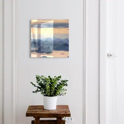 Designová skříňka na klíče Horská krajina