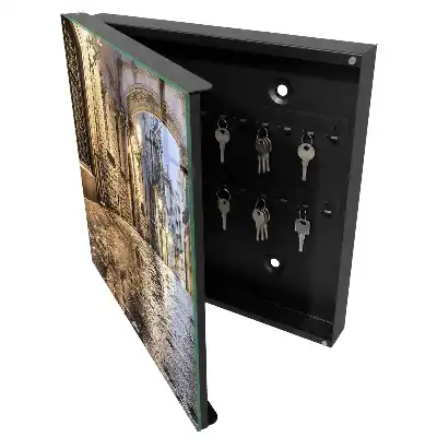 Designová skříňka na klíče Noční ulička