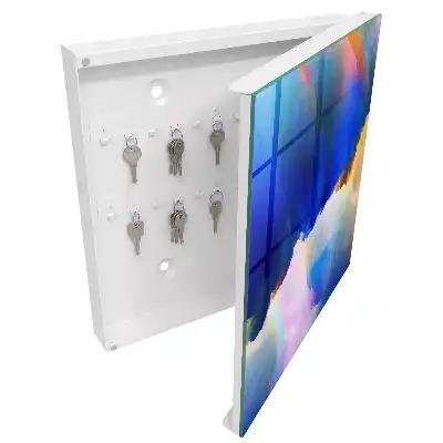 Designová skříňka na klíče Barevný výbuch