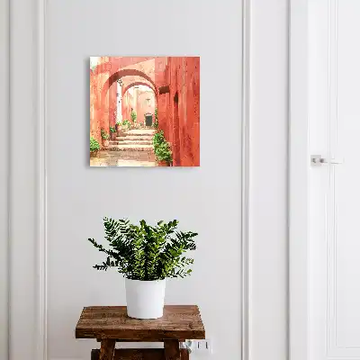 Designová skříňka na klíče Červená ulička