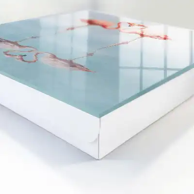 Designová skříňka na klíče Láska plameňáků