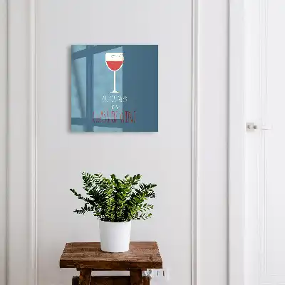 Designová skříňka na klíče Sklenka vína