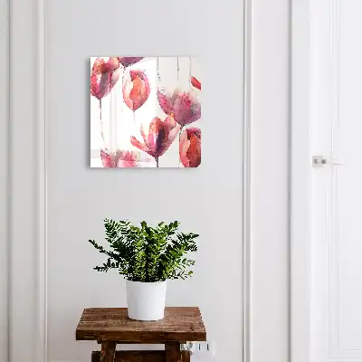 Krabička na klíče Tulipány akvarel