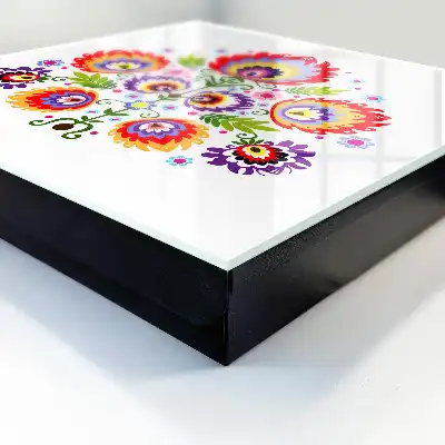 Designová skříňka na klíče Lidové květiny