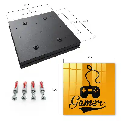 Krabička na klíče Ovladač a nápis GAMER