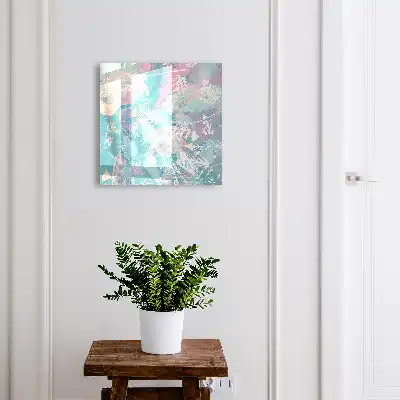 Designová skříňka na klíče Listy pastelové