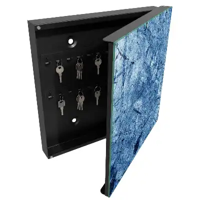 Designová skříňka na klíče Modrá textura