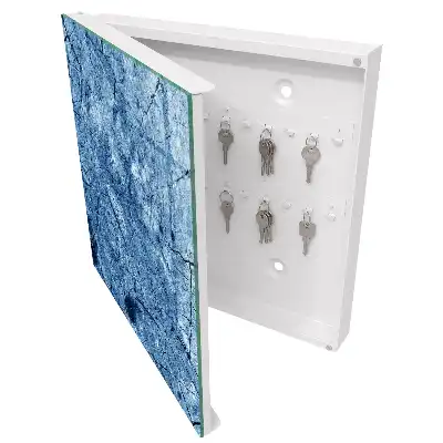 Designová skříňka na klíče Modrá textura