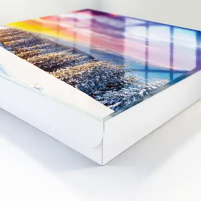 Designová skříňka na klíče Zimní západ