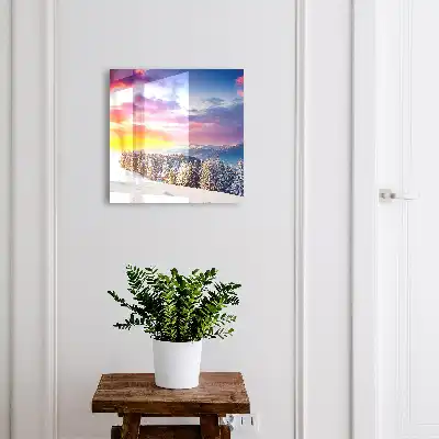 Designová skříňka na klíče Zimní západ