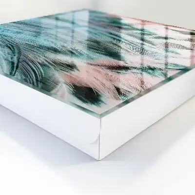 Designová skříňka na klíče Pastelová pírka