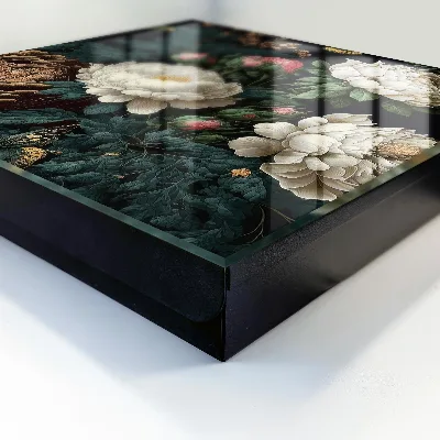 Designová skříňka na klíče s motivem pivoněk