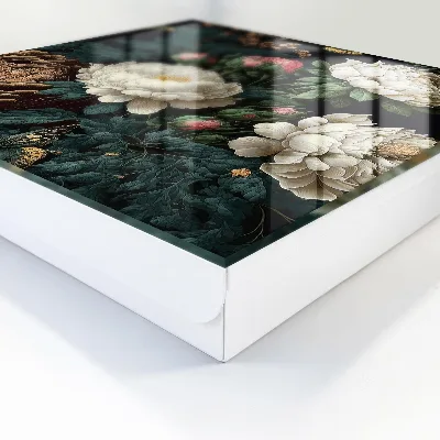 Designová skříňka na klíče s motivem pivoněk