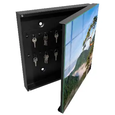 Designová skříňka na klíče Horská krajina