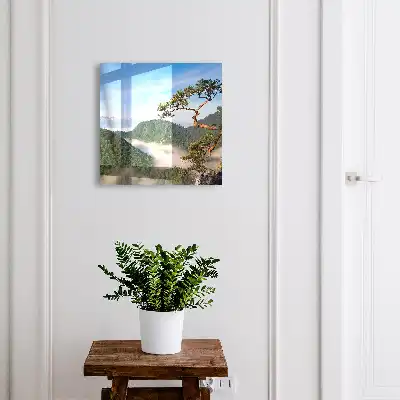 Designová skříňka na klíče Horská krajina